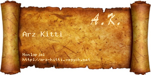 Arz Kitti névjegykártya